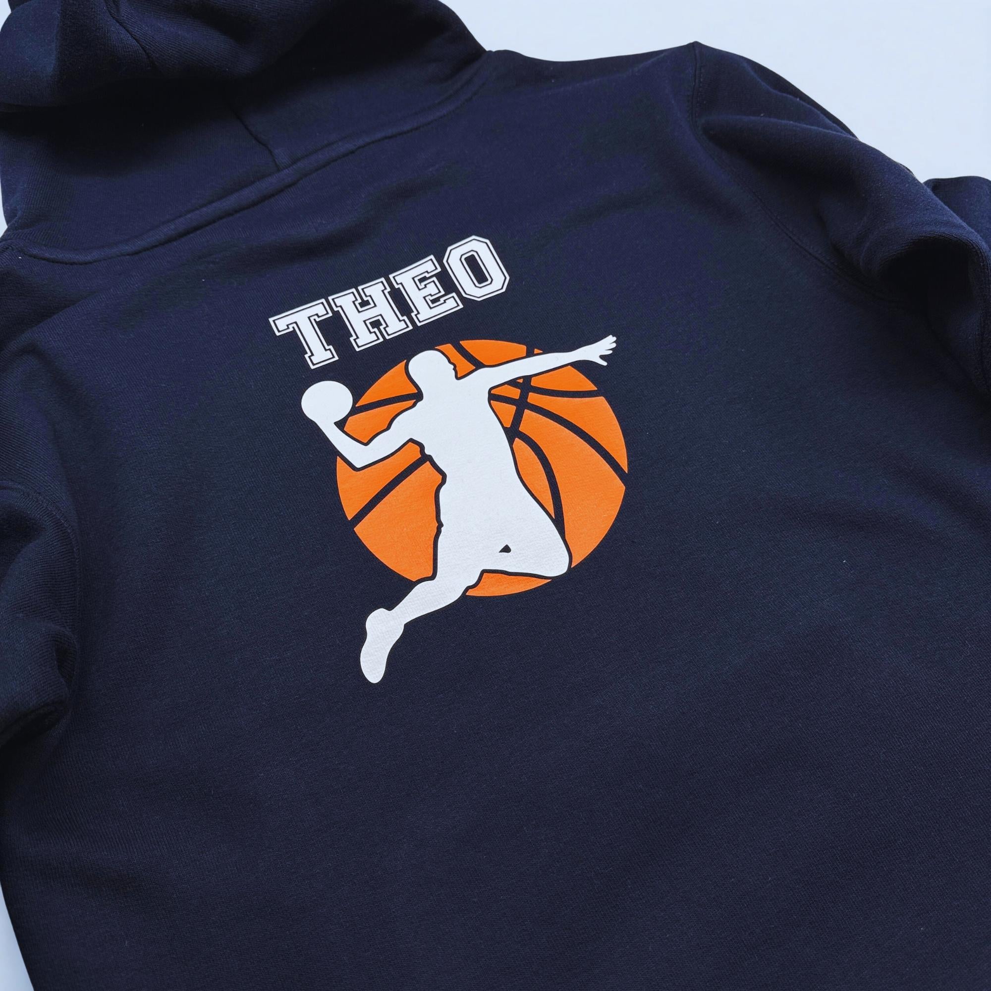 Personalisierter Geburtstags-Hoodie für Jungen – Basketball