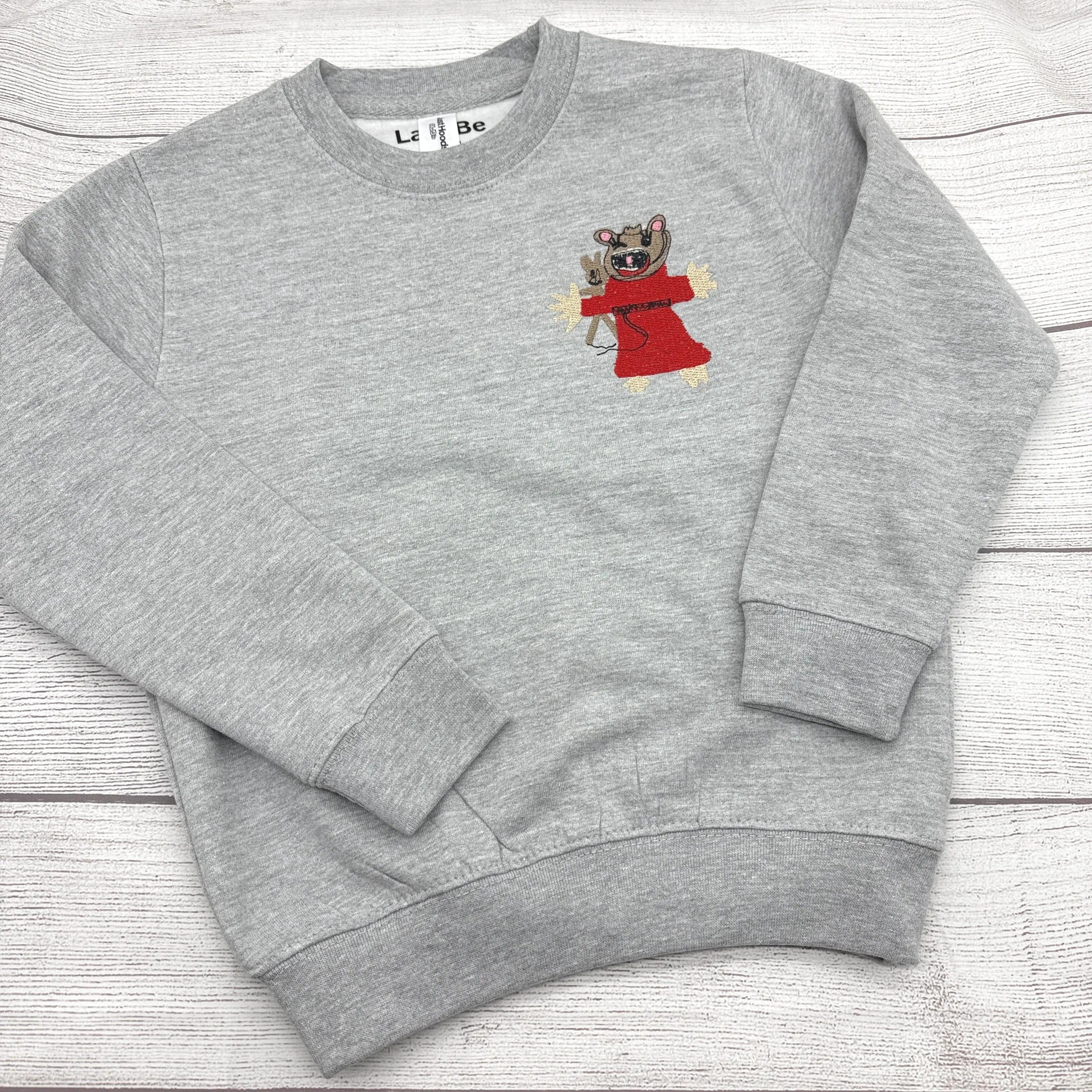 Personalisiertes Kinderzeichnung Sweatshirt –
