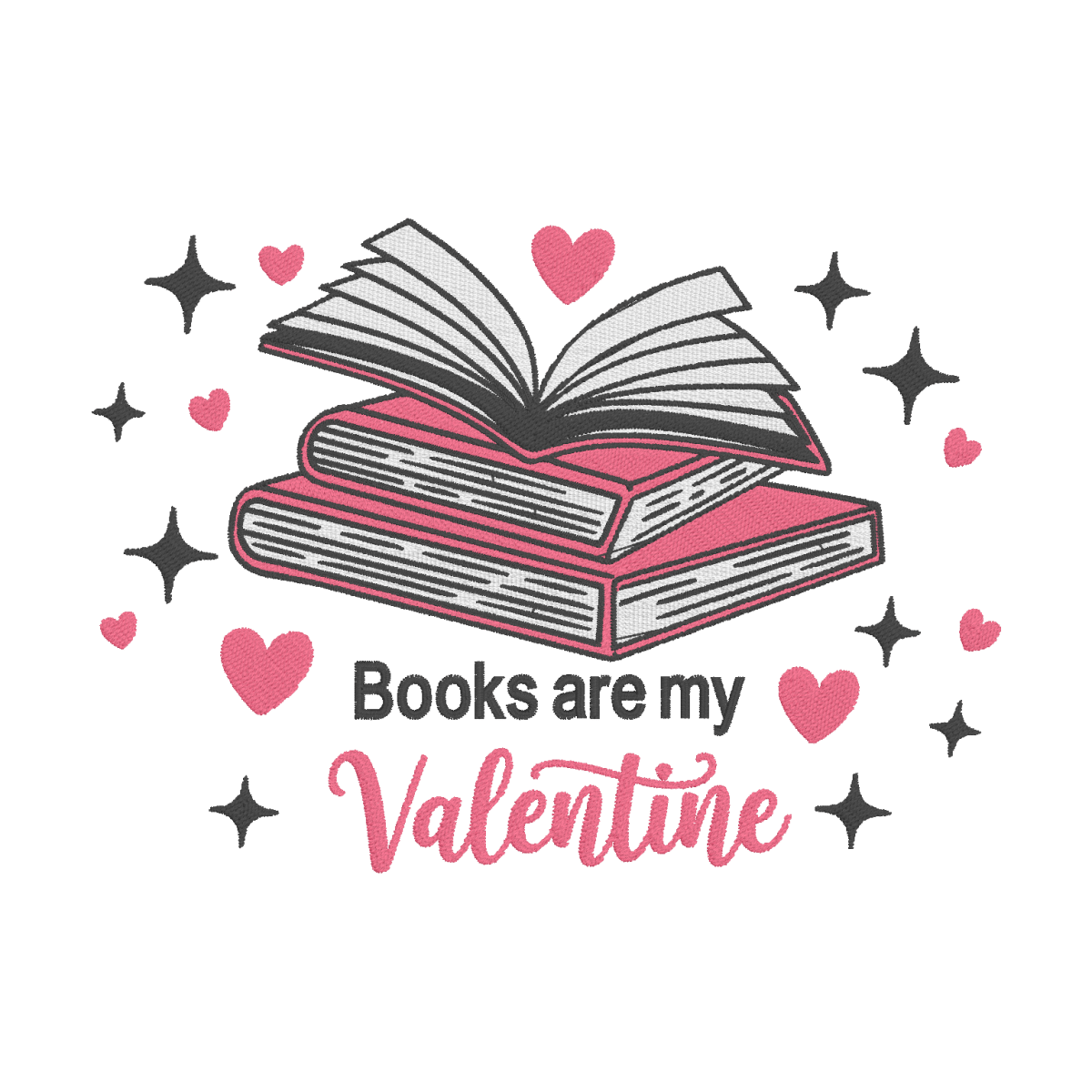 Valentinstag Bücher Sweatshirt - Books are my Valentine