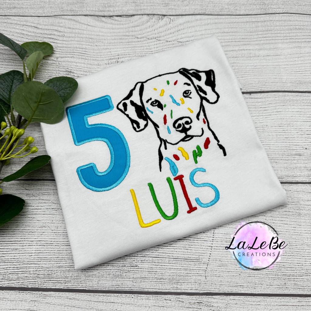 Dalmatiner Geburtstagsshirt mit Name und Zahl