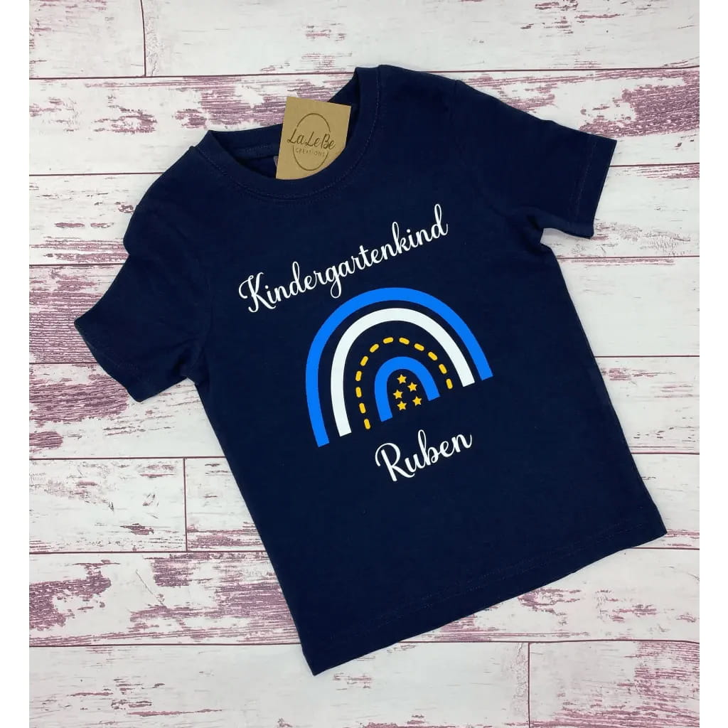 Einschulung T-Shirt mit Regenbogen Motiv