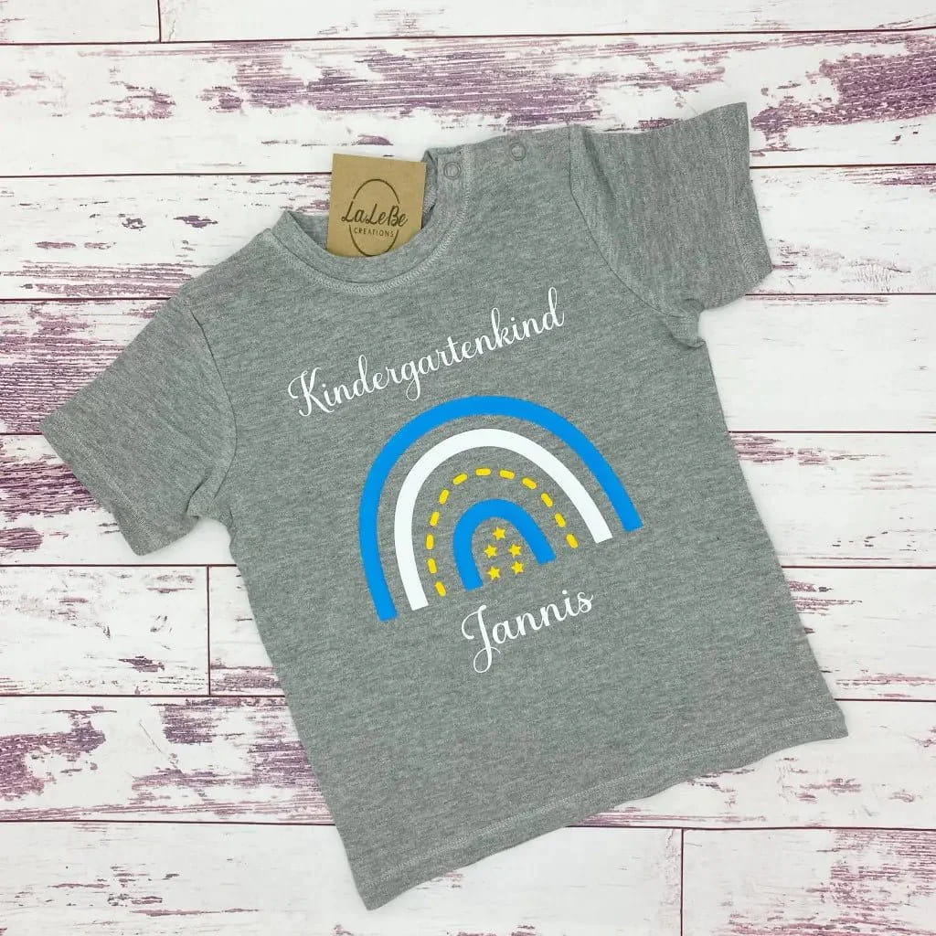 Einschulung T-Shirt mit Regenbogen Motiv