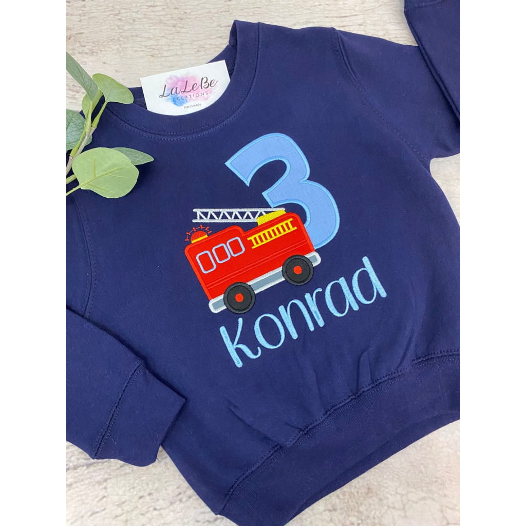 Feuerwehrauto-Geburtstagspullover