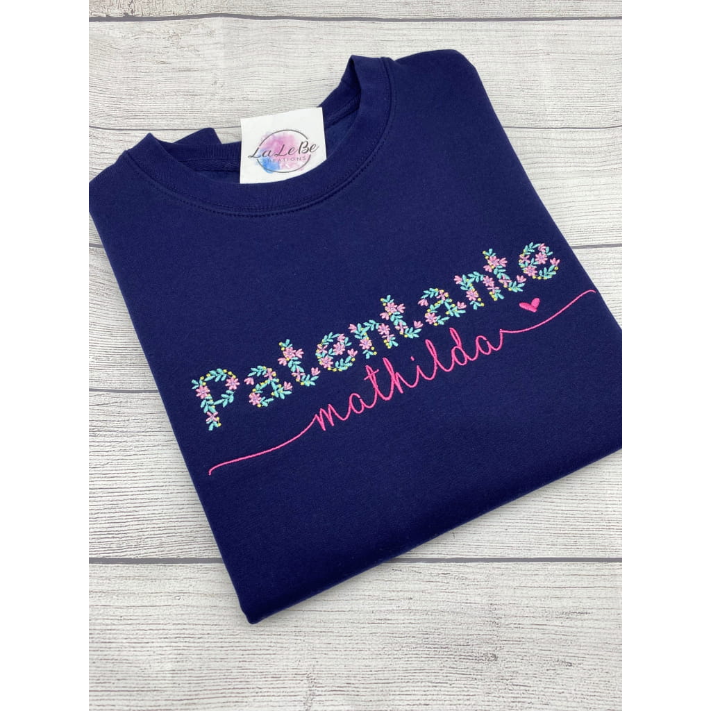 Floral Patentante Sweatshirt personalisiert mit Name
