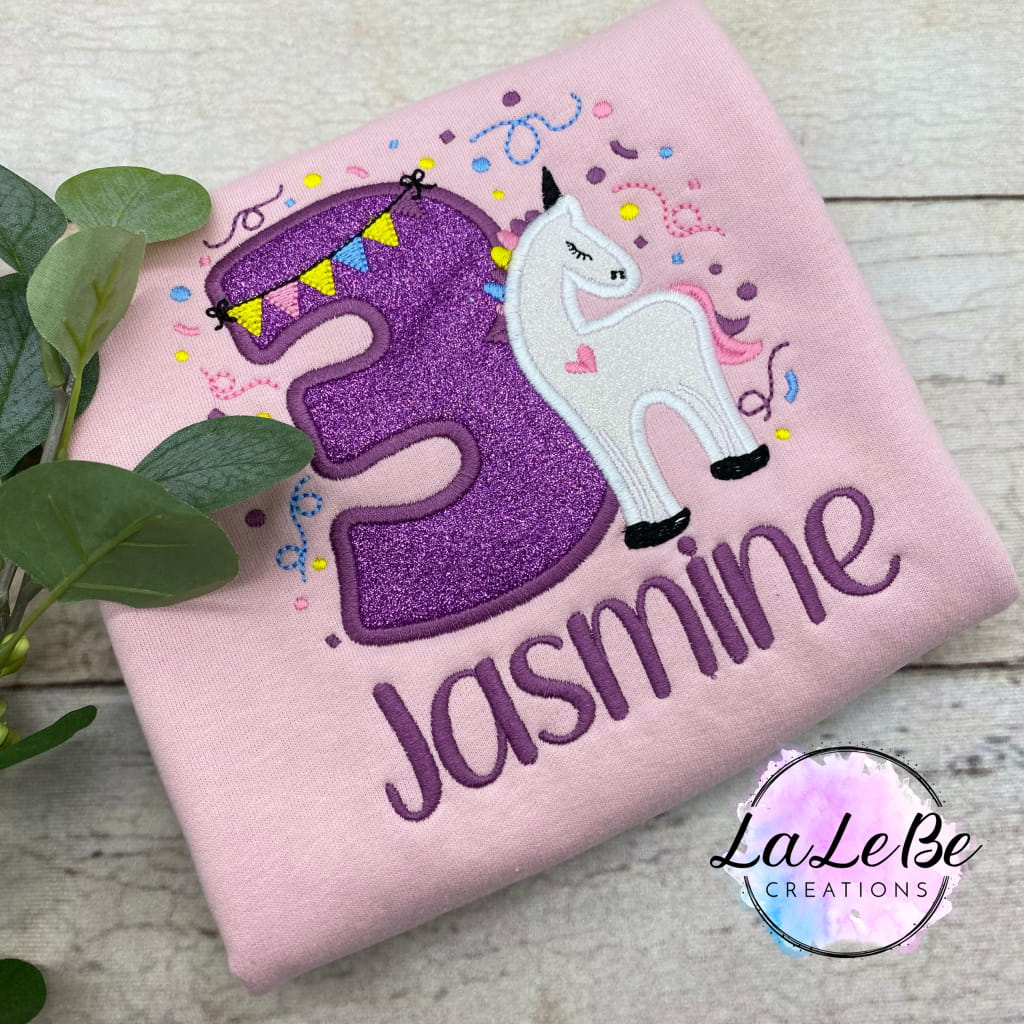 Geburtstagspullover Einhorn für Mädchen