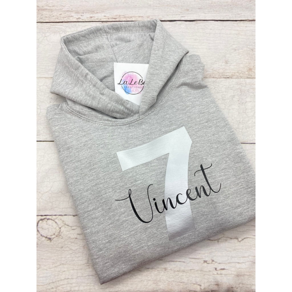 Geburtstagspullover für Kinder mit Zahl und Name