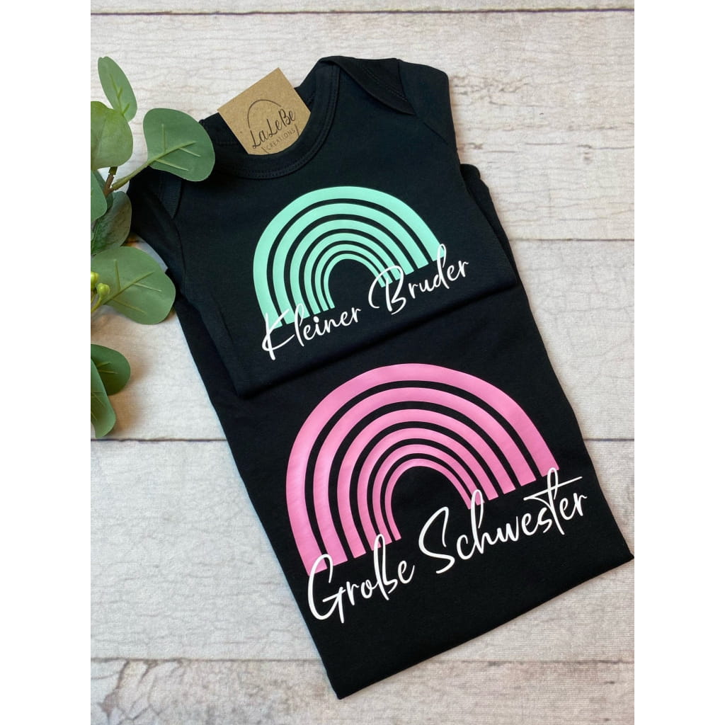 Geschwister T-Shirts Kleine Große Schwester Kleiner Großer