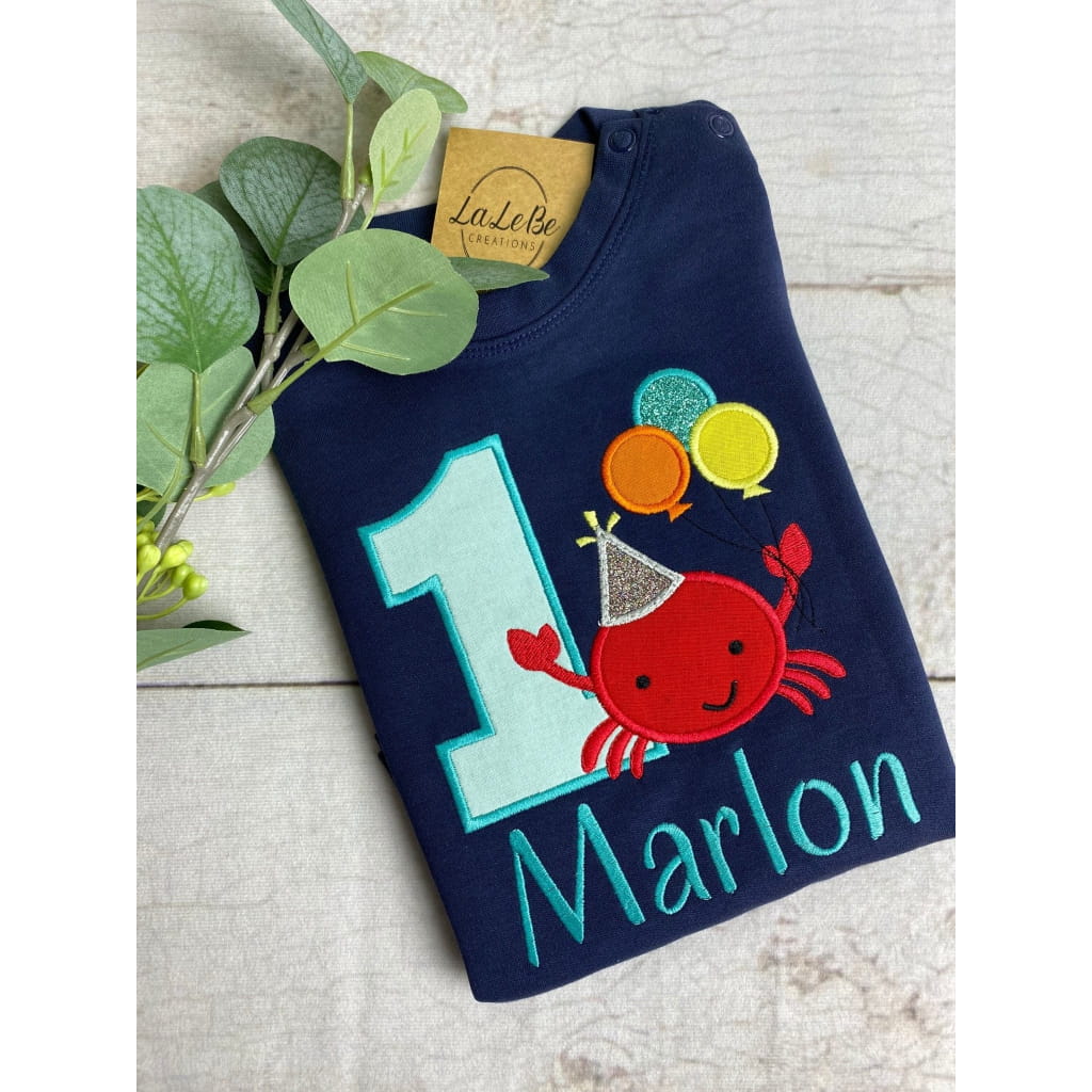 Krebs Geburtstagsshirt Kinder Meer Motiv