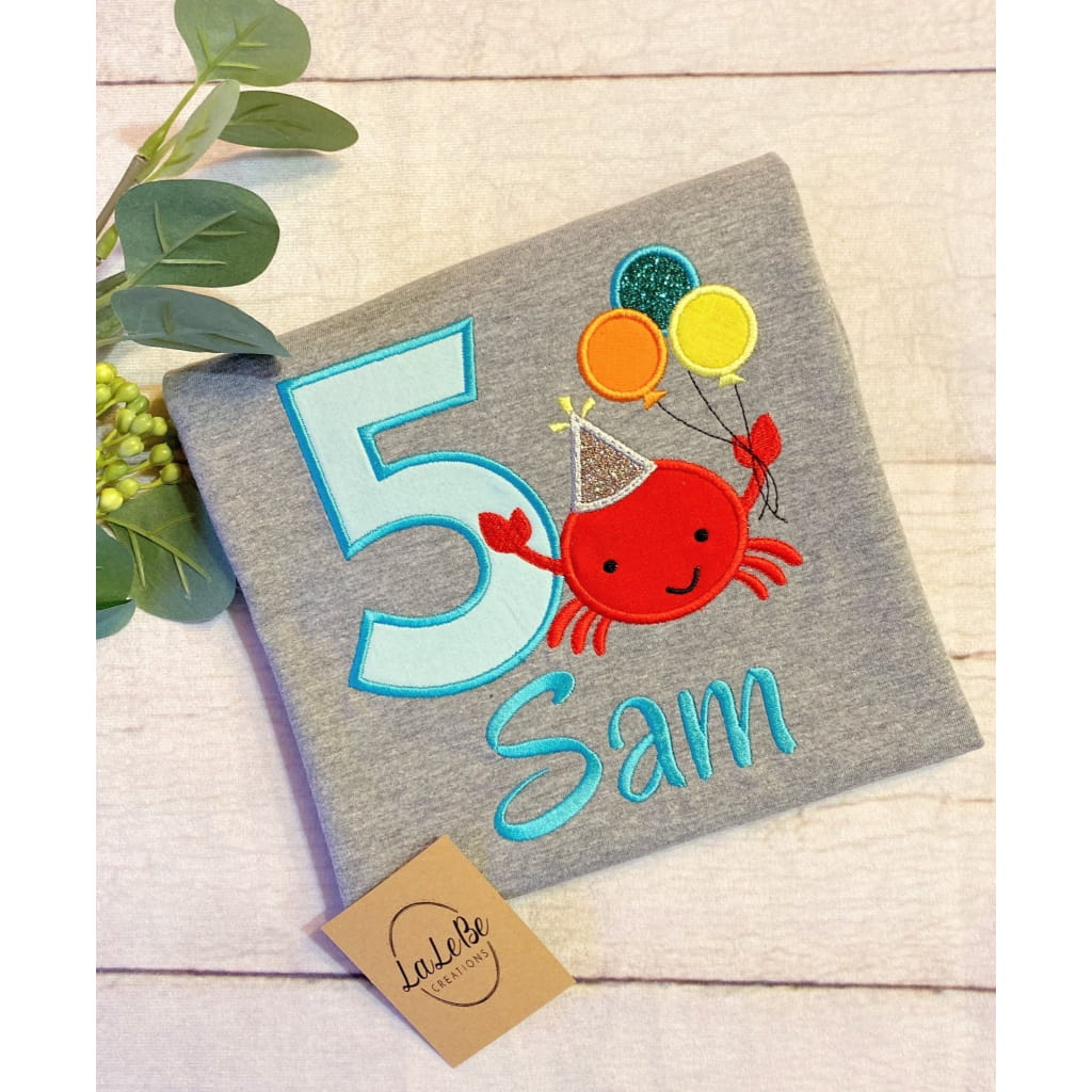 Krebs Geburtstagsshirt Kinder Meer Motiv