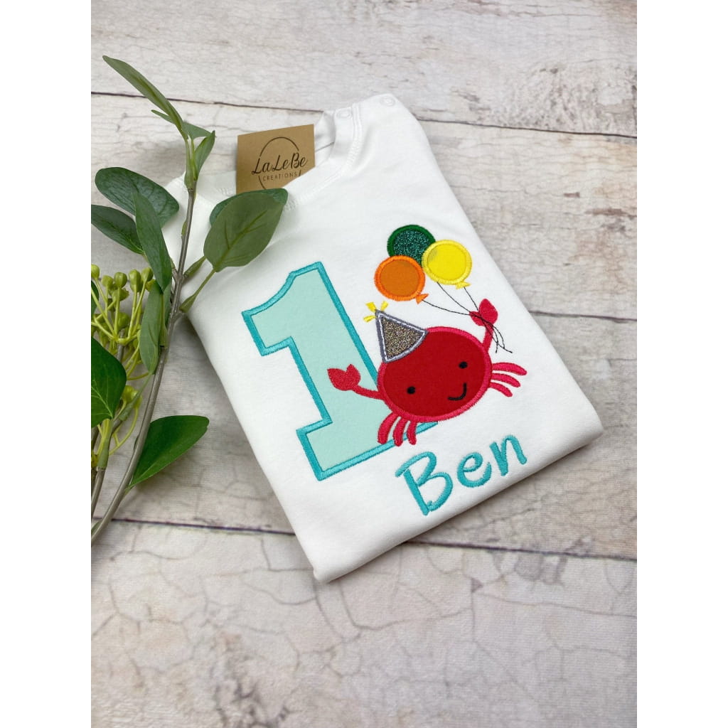 Krebs Geburtstagsshirt Kinder Meer Motiv