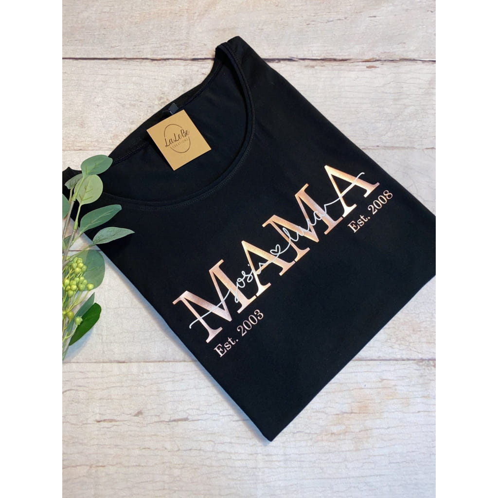 Mama Mom T-Shirt mit Kindernamen