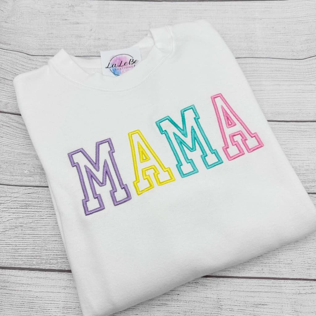 Mama Sweatshirt - Hochwertige 3D Stickerei Perfektes