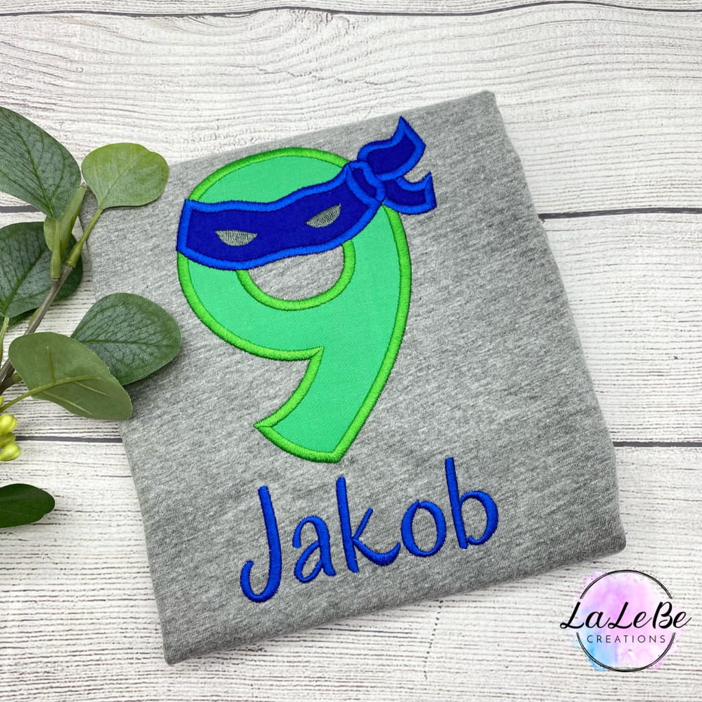 Ninja Zahl Geburtstags-T-Shirt für Kinder