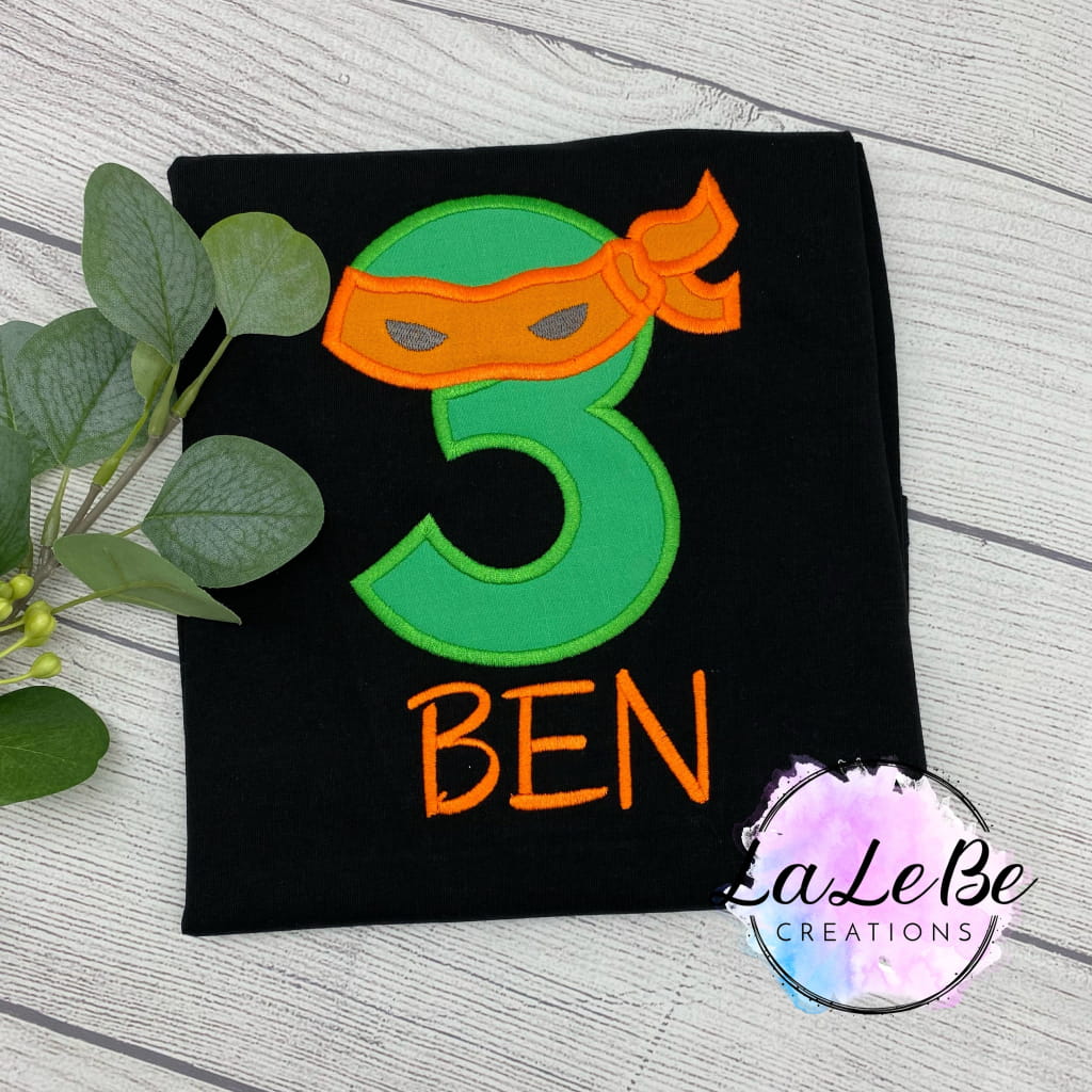 Ninja Zahl Geburtstags-T-Shirt für Kinder