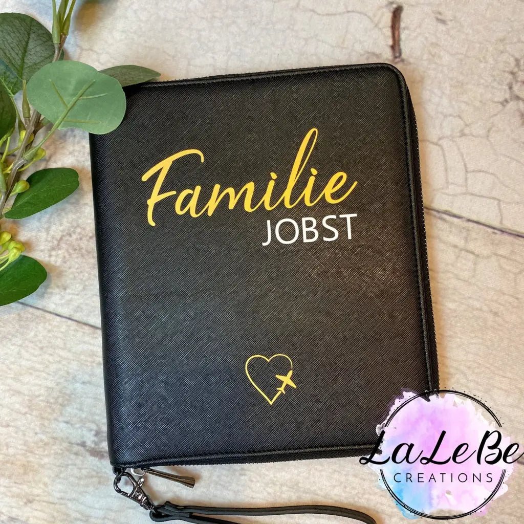 Personalisierte Familie Reiseunterlagen Tasche