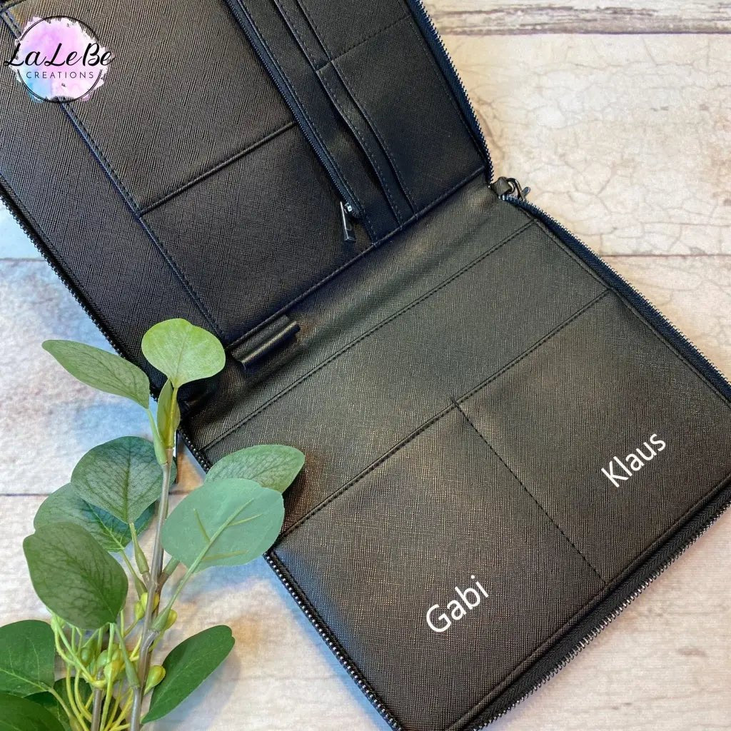 Personalisierte Familie Reiseunterlagen Tasche