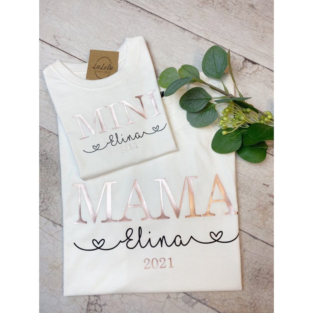 Personalisierte Familien T-Shirts für Mama Papa und Mini