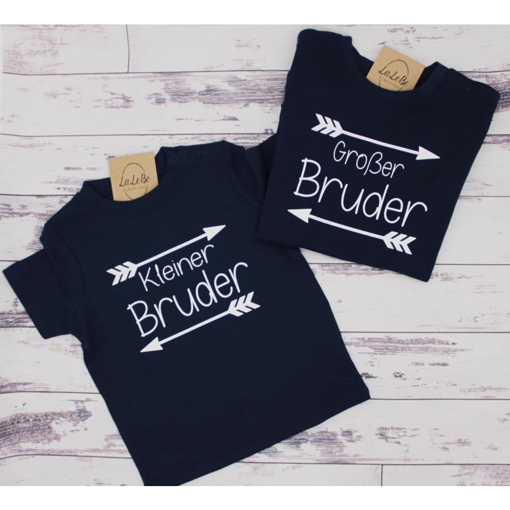 Personalisierte Partnerlook T-Shirts für Geschwister - lalebecreations.de