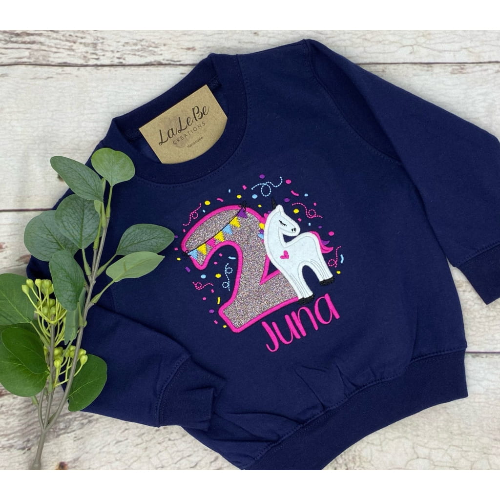 Personalisiertes Einhorn Geburtstag Sweatshirt