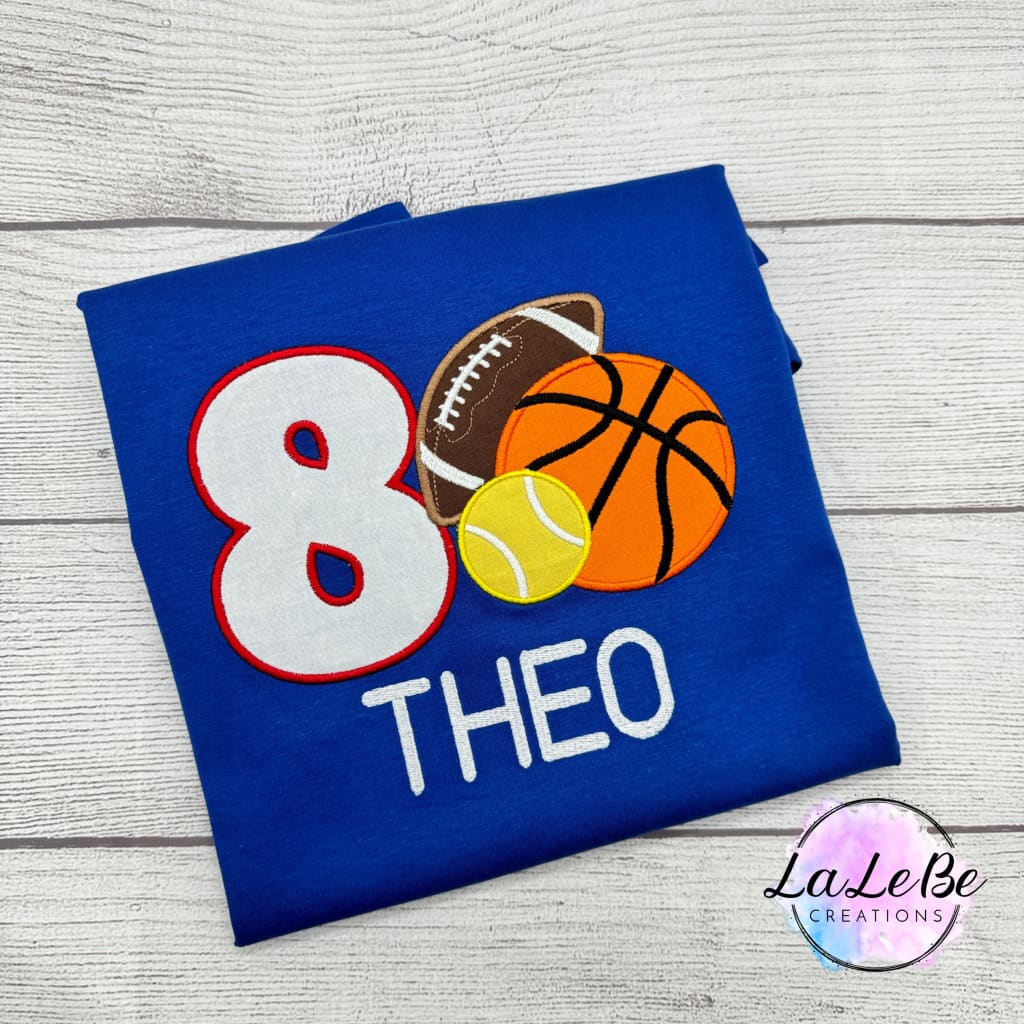 Personalisiertes Sport-T-Shirt für Jungen T-Shirt / Royal