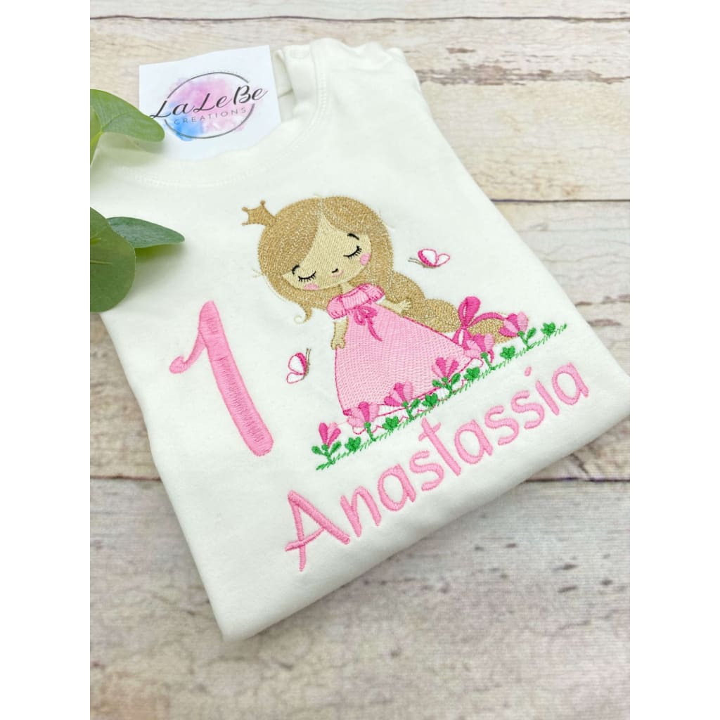 Prinzessin Geburtstagsshirt personalisiert mit Name und Alter - lalebecreations.de