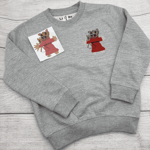 Personalisiertes Kinderzeichnung Sweatshirt –