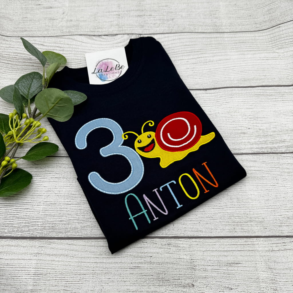 Schnecke Geburtstagsshirt für Kinder