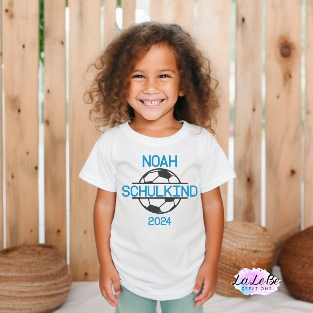 T-Shirt zum ersten Schultag mit Fußballmotiv