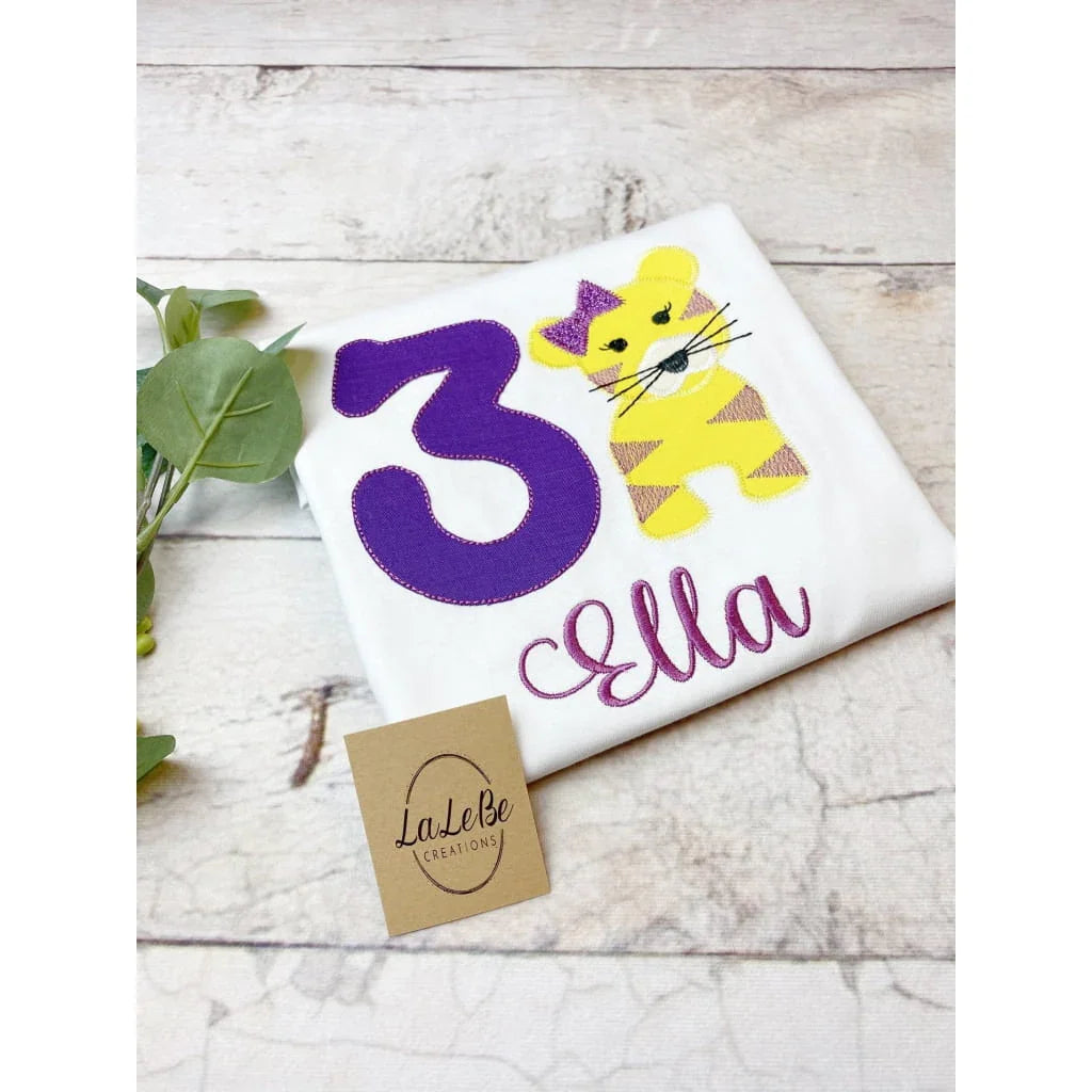 Tiger-Geburtstagsshirt für Mädchen