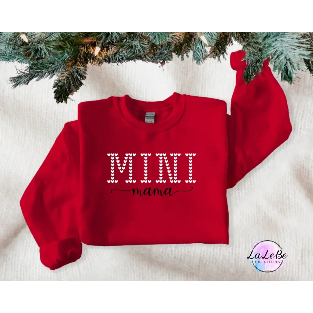 Weihnachten MAMA MINI OMA Sweatshirt mit Herz