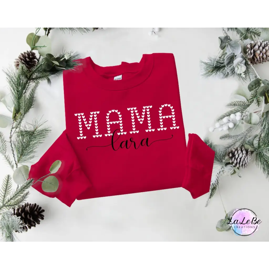 Weihnachten MAMA MINI OMA Sweatshirt mit Herz