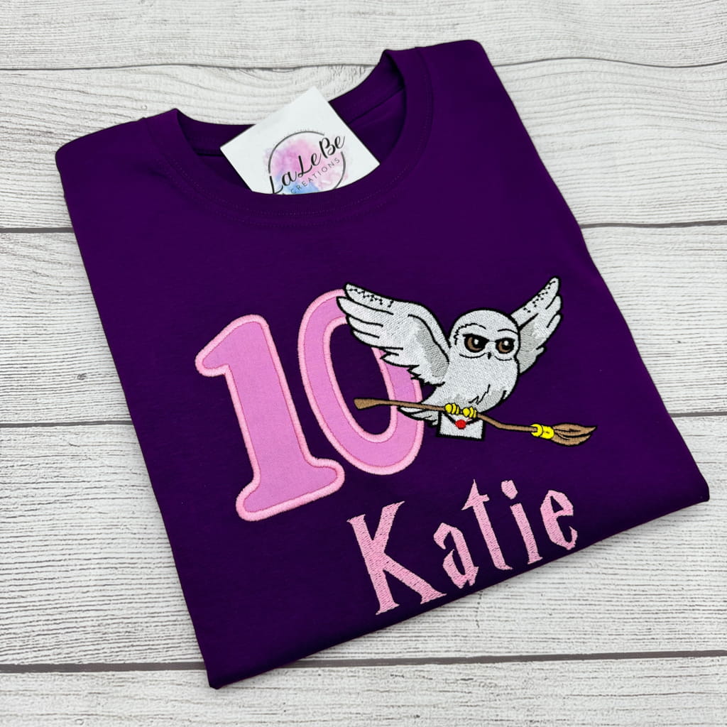 Zauberer-Eule Geburtstagsshirt