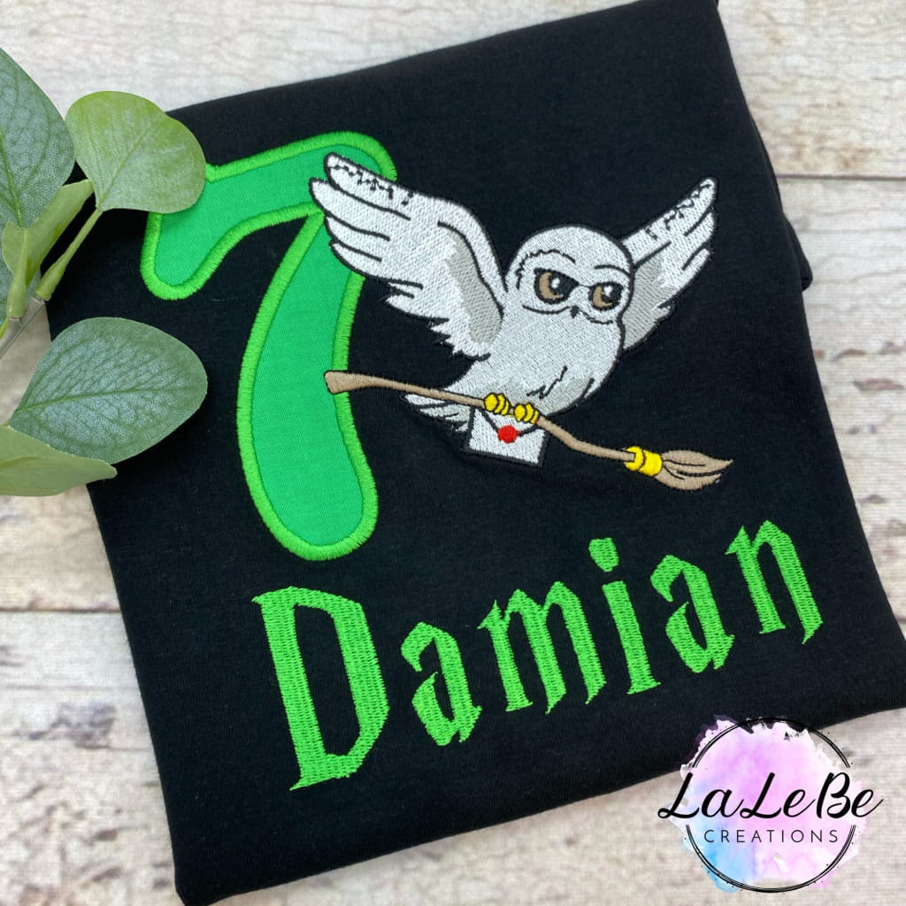 Zauberer-Eule Geburtstagsshirt