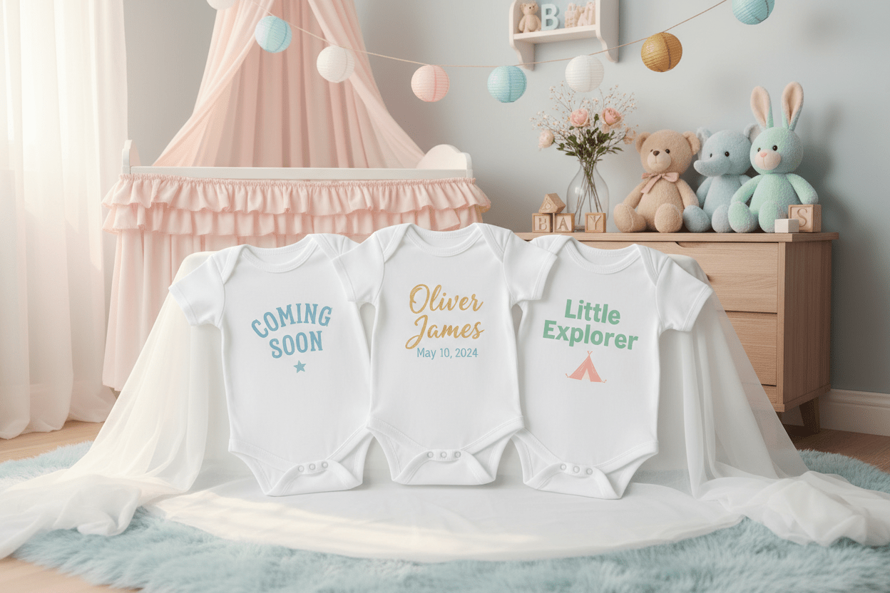 Personalisierte Baby Bodys & Strampler
