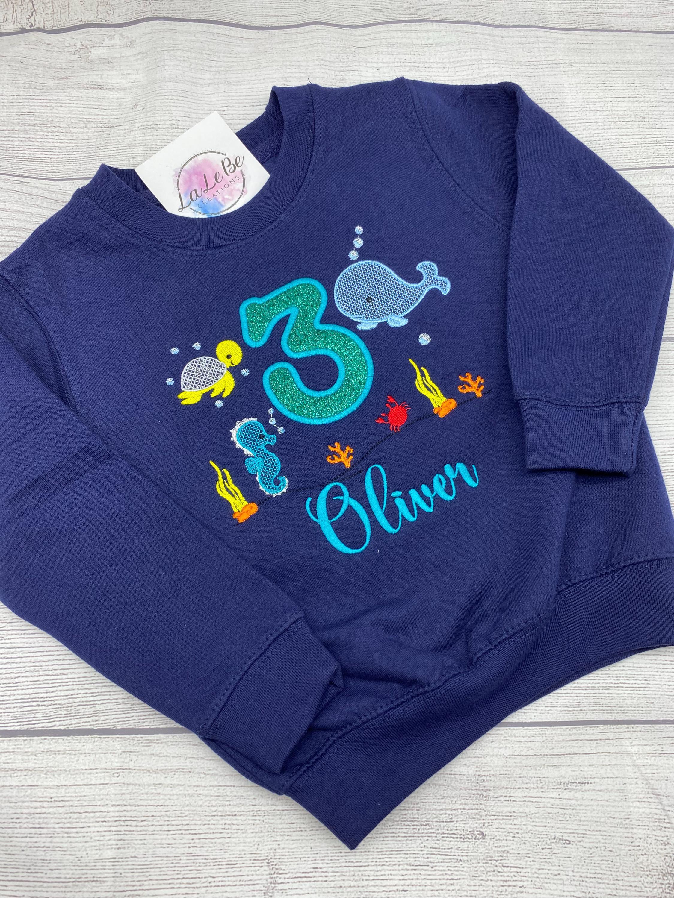 Unter Wasser Geburtstagsshirt - Personalisiert mit Name