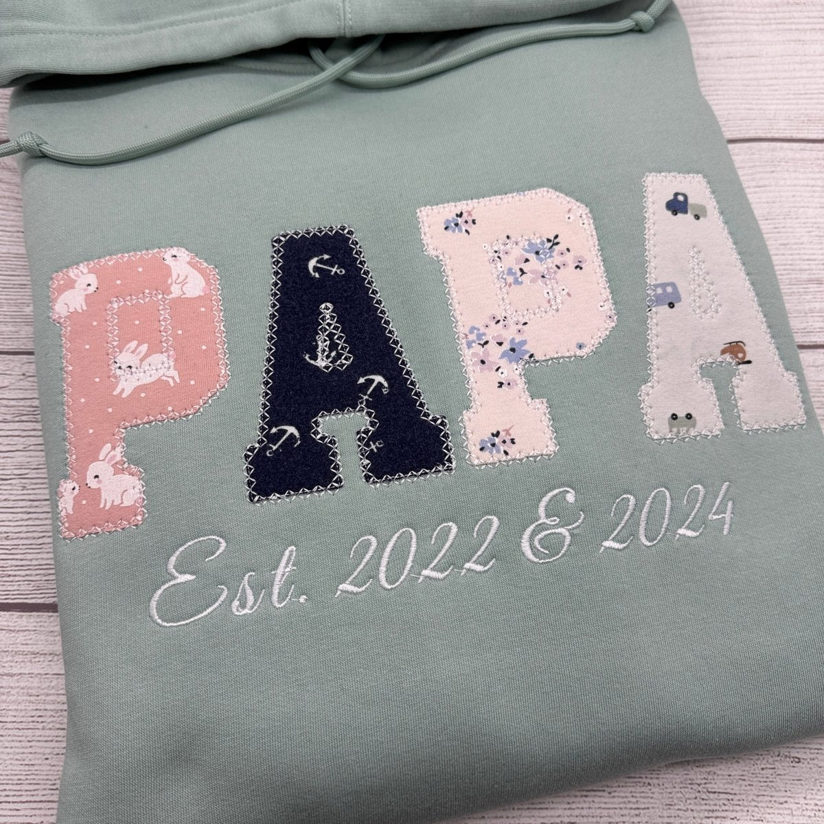 Keepsake Sweatshirt Papa, Familien-Erinnerungssweatshirt, Personalisiert mit Kinderkleidung (Bild 5 von 6)