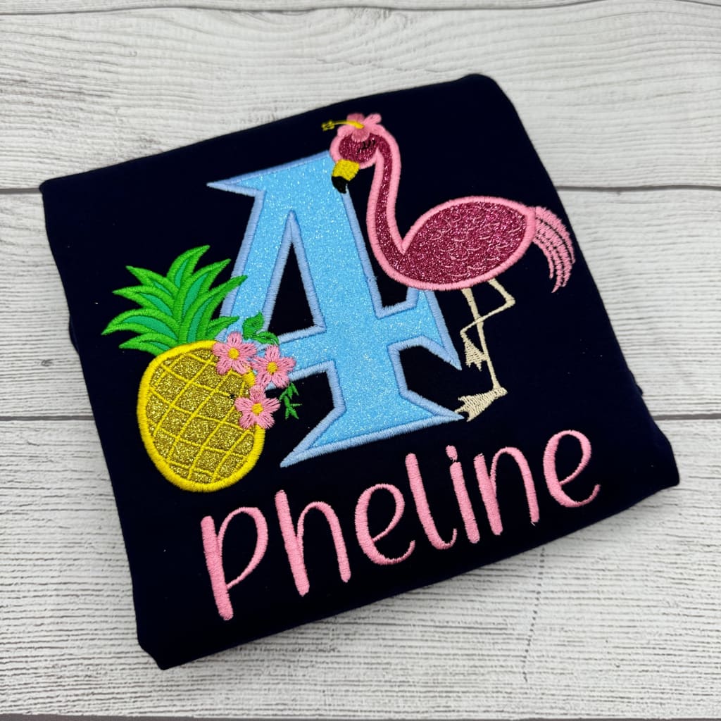 Flamingo Personalisiertes Kinder Geburtstagsshirt