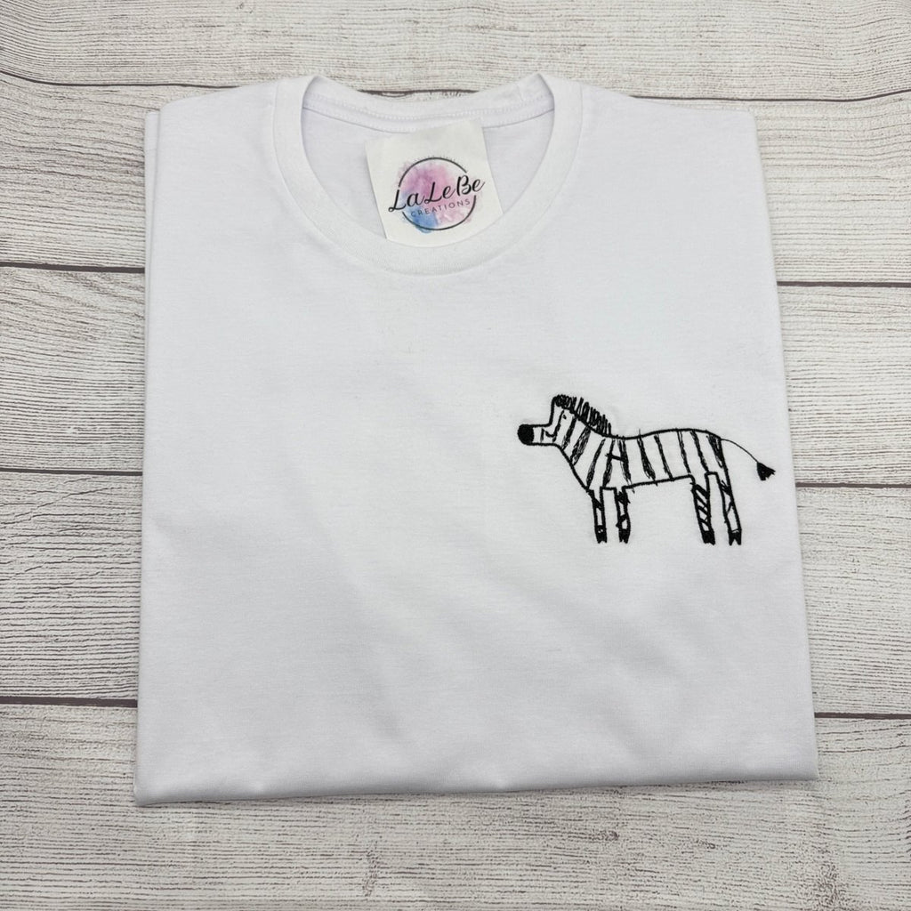 Besticktes Sweatshirt mit Kinderzeichnung