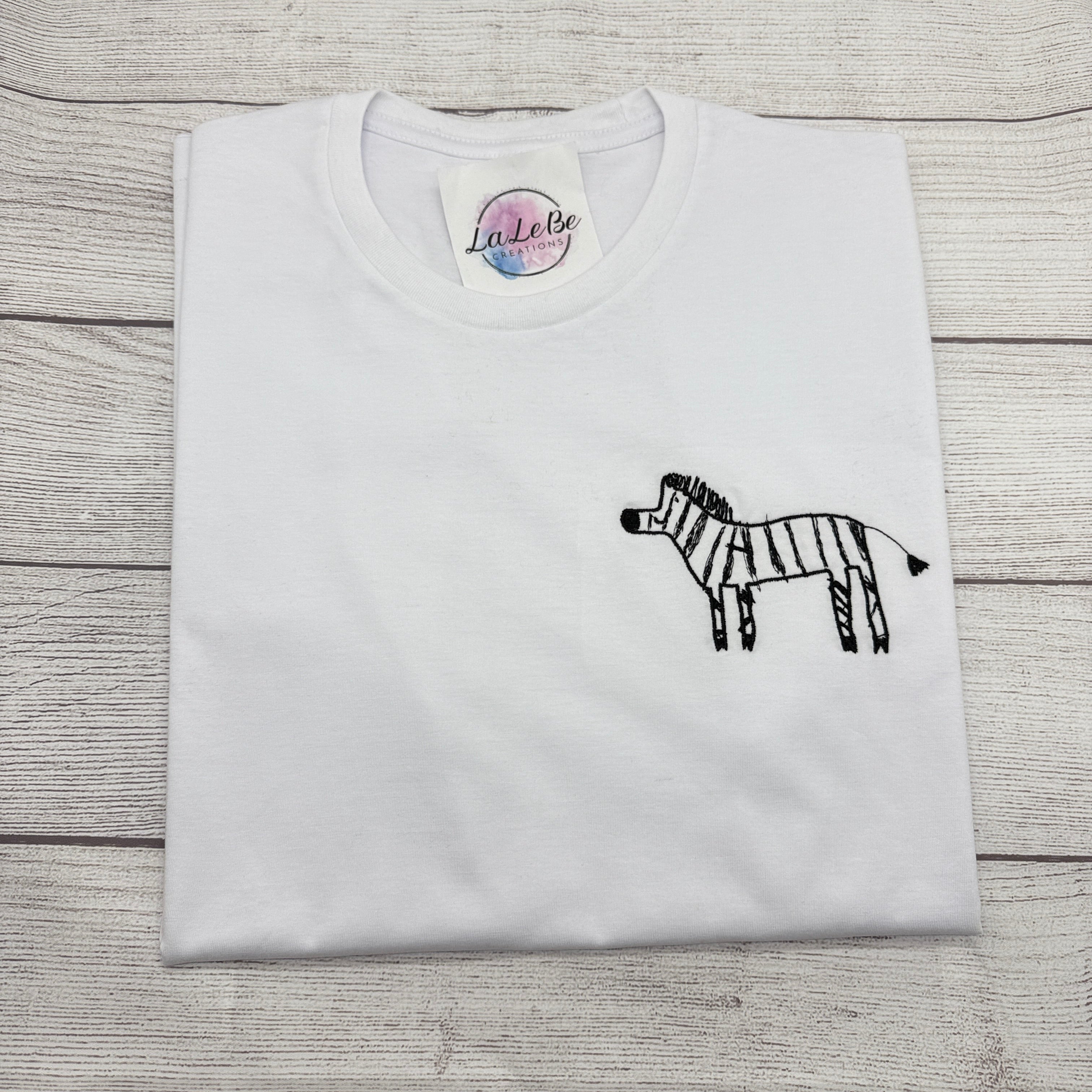 Besticktes Sweatshirt mit Kinderzeichnung