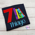 Personalisiertes Bücherwurm Geburtstags-T-Shirt | Bestickt