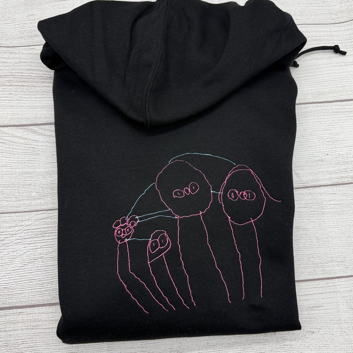 Besticktes Sweatshirt mit Kinderzeichnung