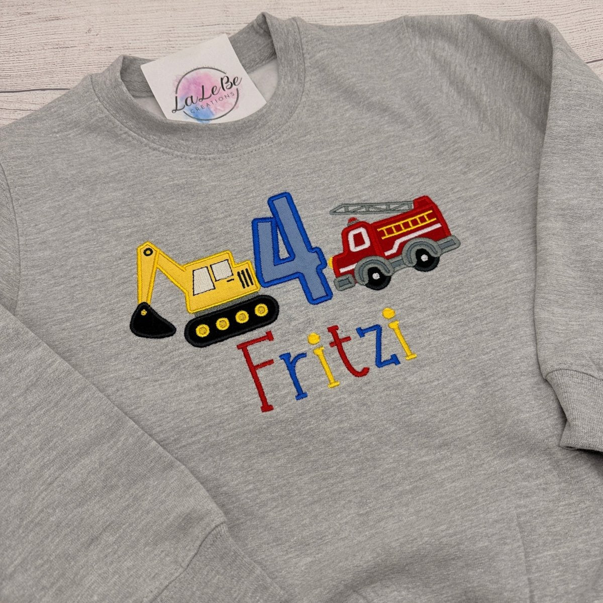 Geburtstag Shirt Bagger & Feuerwehr mit Name