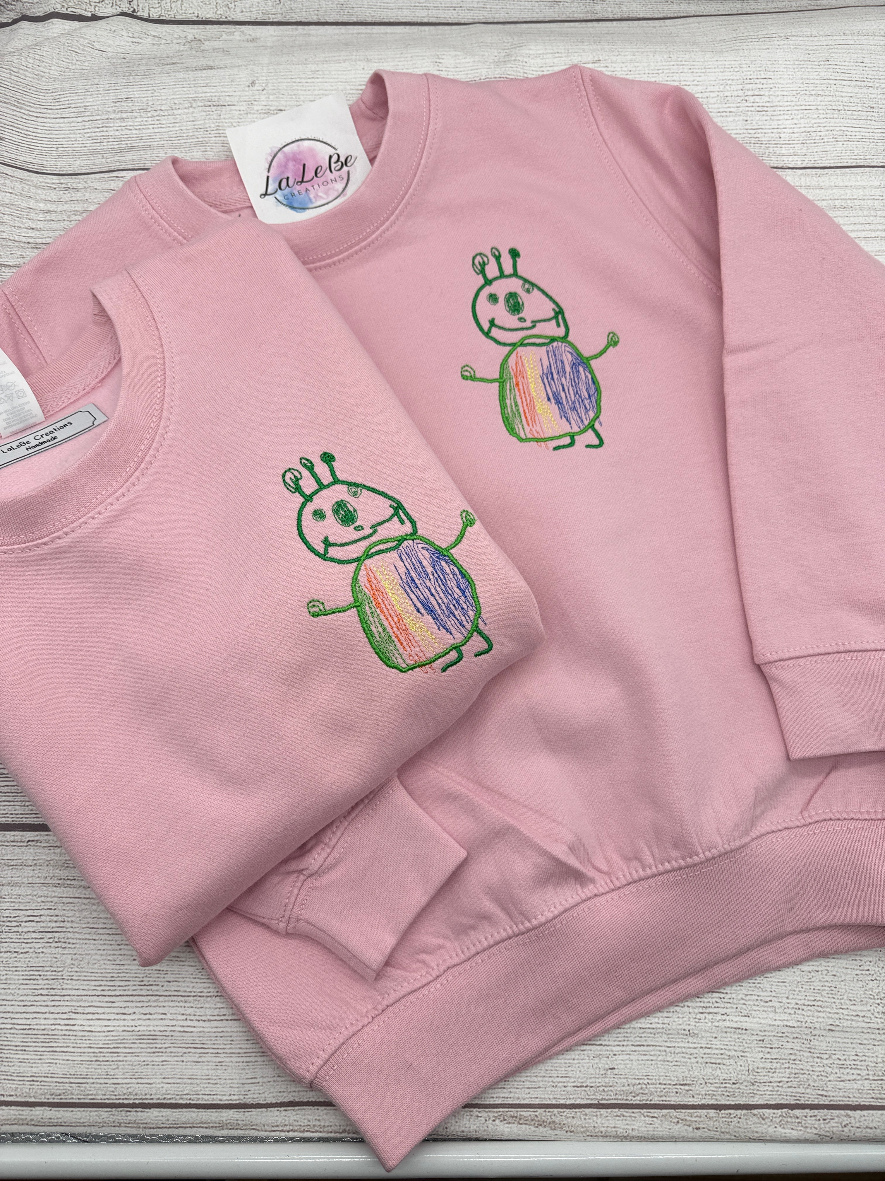 Personalisiertes Kinderzeichnung Sweatshirt –