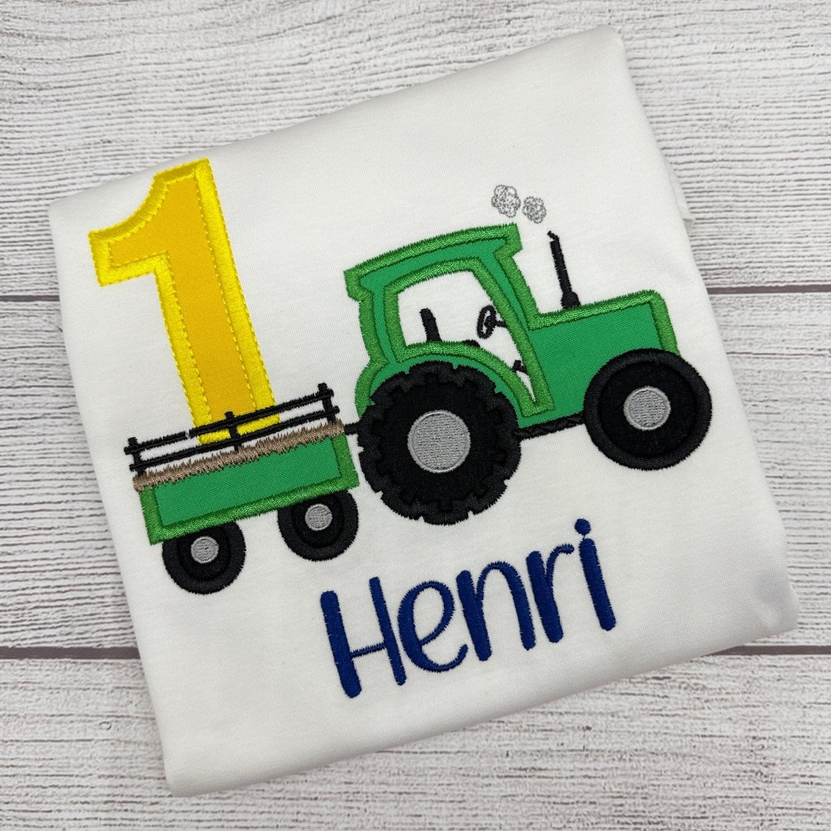 Traktor Geburtstagsshirt Bestickt – Bauernhof Kollektion