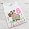 Capybara Geburtstagsshirt Mädchen personalisiert mit Name und Alter