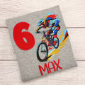 Mountainbike Geburtstagsshirt Jungen personalisiert mit Name und Alter