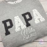 Keepsake Sweatshirt Papa, Familien-Erinnerungssweatshirt, Personalisiert mit Kinderkleidung