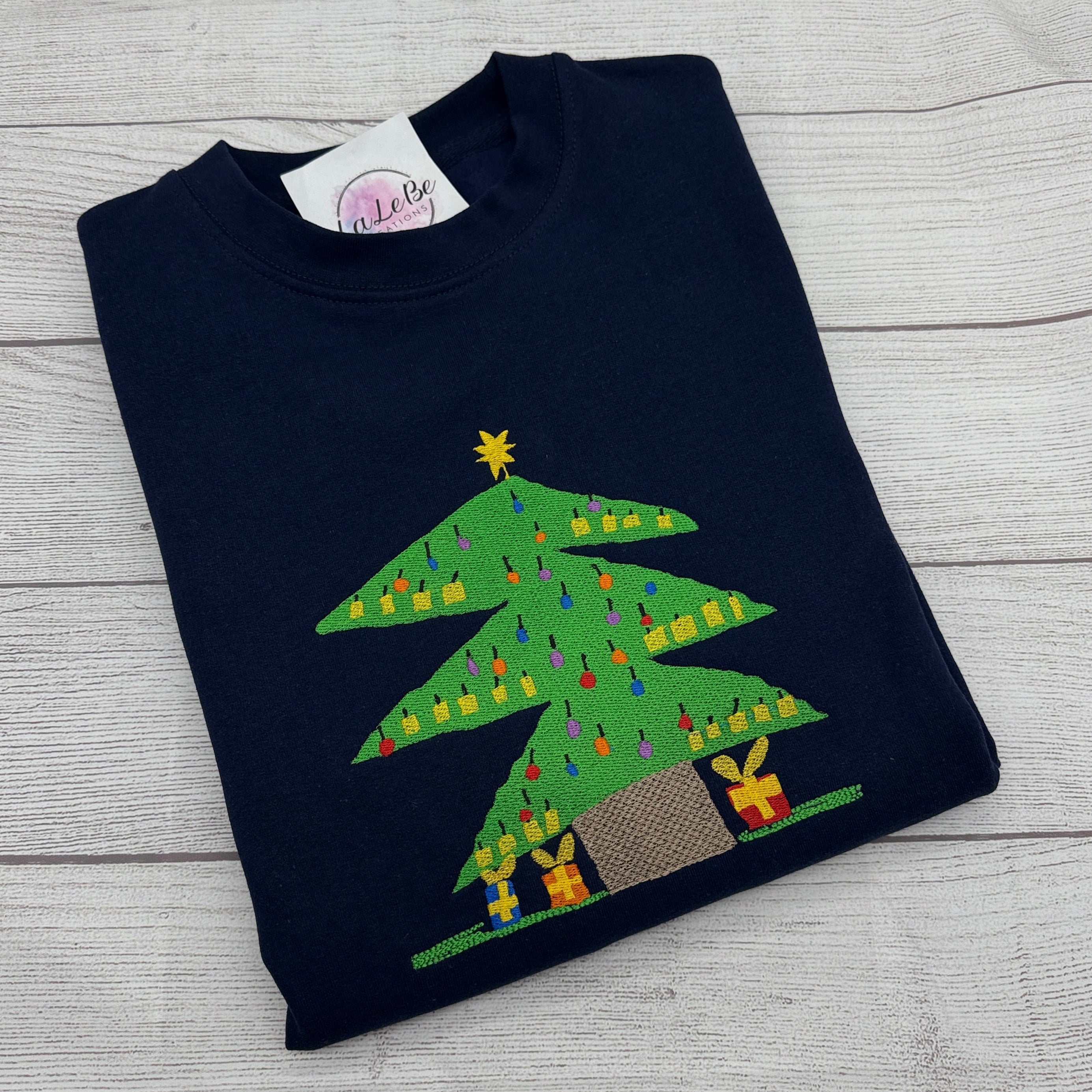 Besticktes Sweatshirt mit Kinderzeichnung