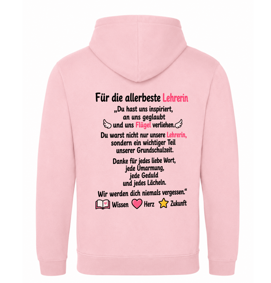 Lehrerin Hoodie personalisiert – Abschiedsgeschenk mit Klassenmotiv