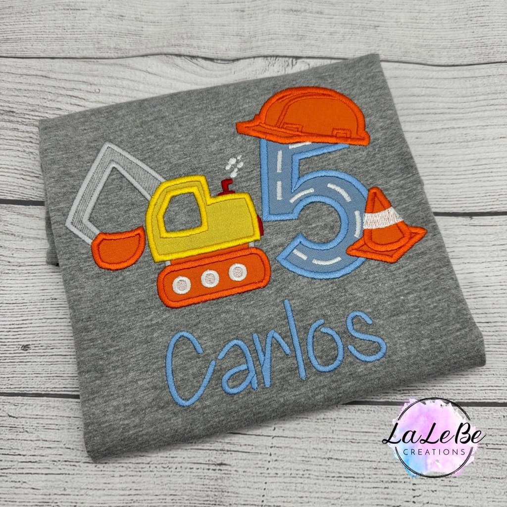 Bagger Geburtstags - Shirt für Jungen - Perfekt für Bagger Party - lalebecreations.de